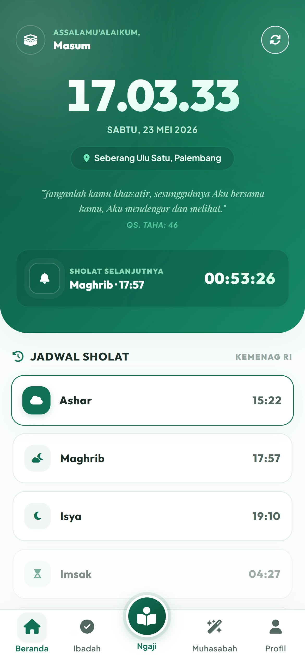 Muslim. App Mockup